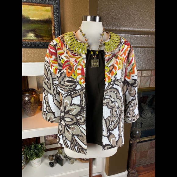 Chico's Jackets & Blazers - Chicos Exotic thread work Jacket